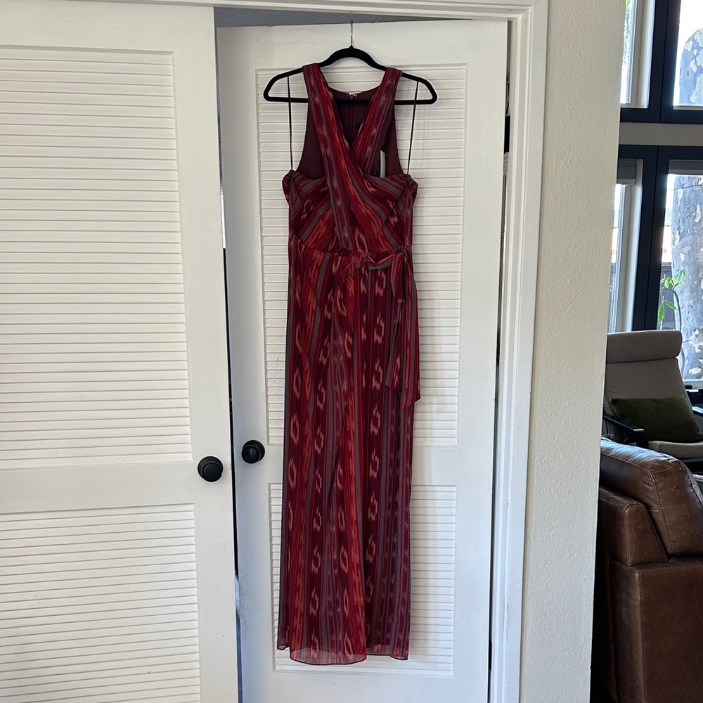 Ralph Lauren Red Patterned Maxi Dress